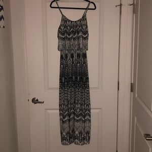 Black & white maxi dress
